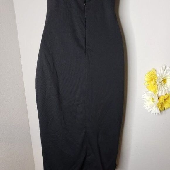 Socialite lace trim keyhole bodycon dress black size small - Picture 8 of 16